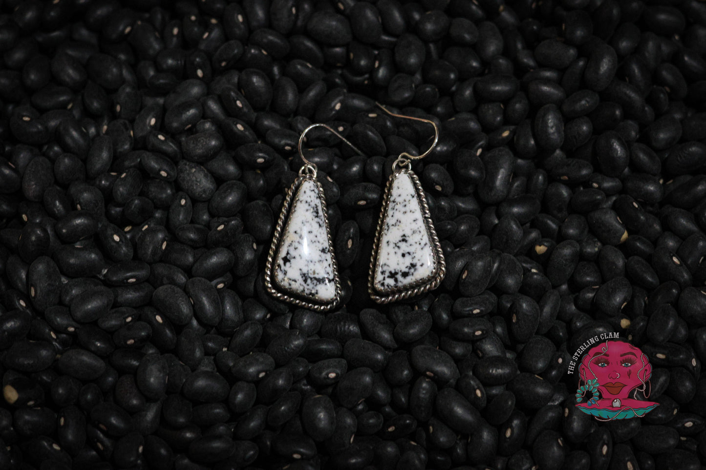 White Buffalo Dangle Earrings